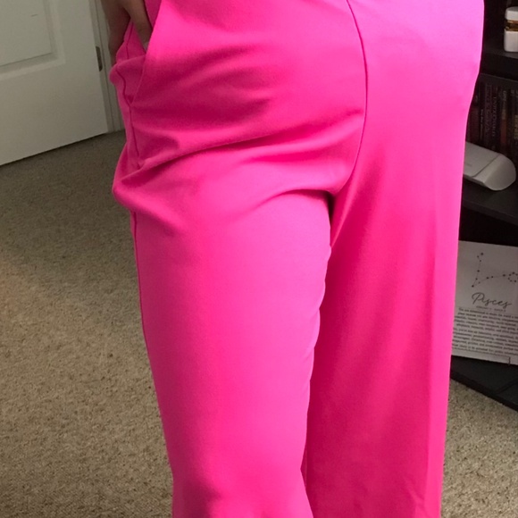 Express Hot Pink Strapless Jumpsuit - Picture 4 of 10